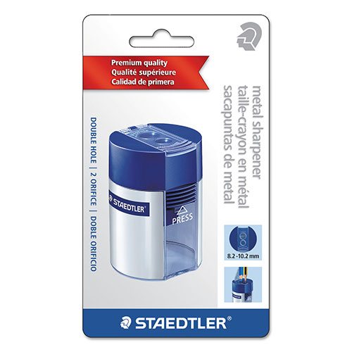 Staedtler Handheld Manual Double-Hole Plastic Sharpener, 3.25