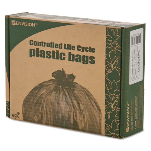 Stout Controlled Life-Cycle Plastic Trash Bags, 13 gal, 0.7 mil, 24
