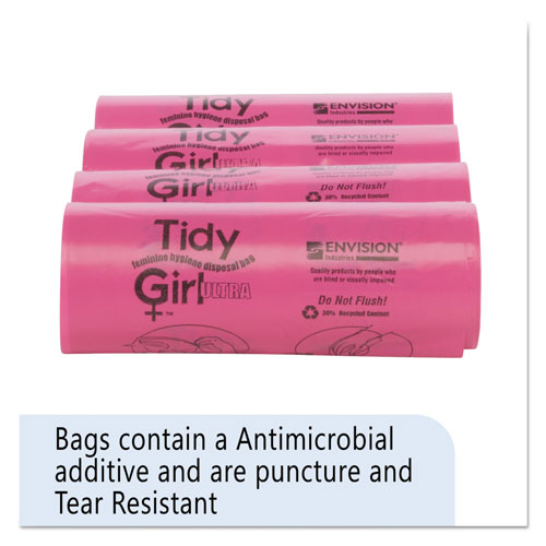 Stout Feminine Hygiene Sanitary Disposal Bags, 4" x 10", Natural, 600/Carton
