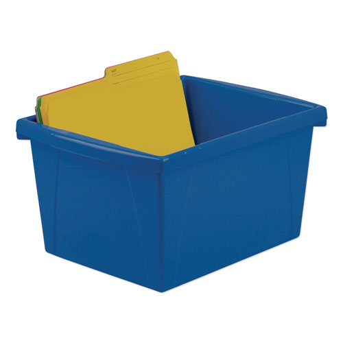 Storex Storage Bins, 10 x 12 5/8 x 7 3/4, 4 Gallon, Assorted Color, Plastic