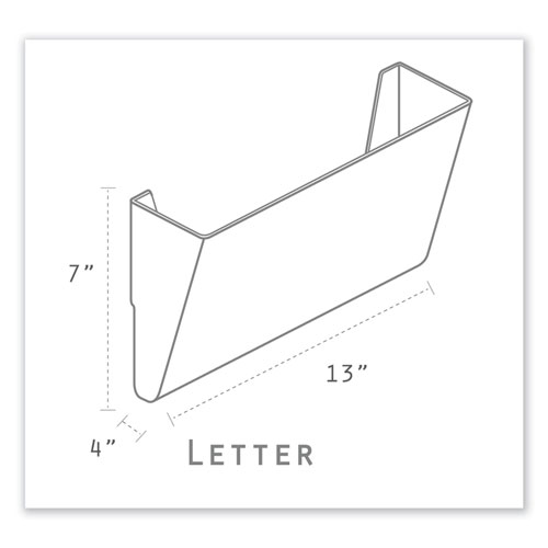 Storex Wall File, Letter, 13 x 7, Single Pocket, Smoke