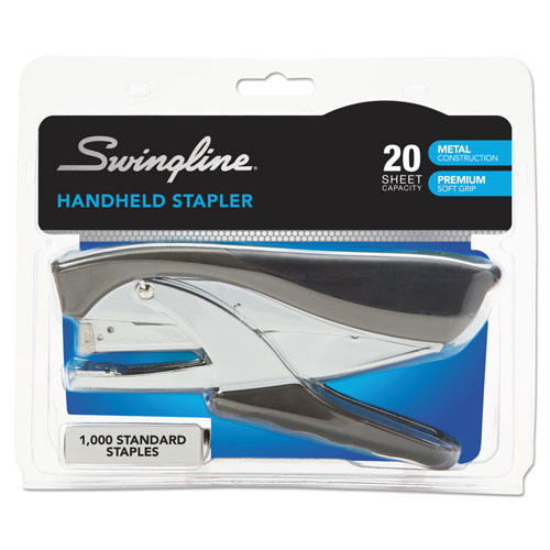 Swingline Premium Hand Stapler, 20-Sheet Capacity, Black