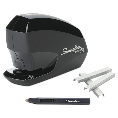 Swingline Speed Pro 45 Electric Staplers Value Pack , 45-Sheet Capacity, Black