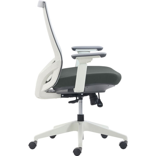 StyleWorks London Midback Task Chair - Dark Gray Fabric Seat - Mid Back - 5-star Base - Multicolor - Yes - 1 Each
