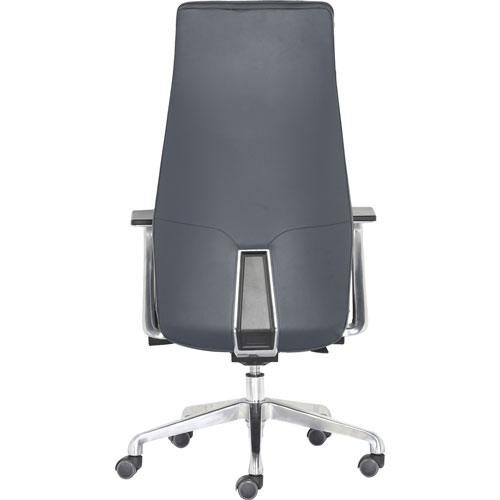StyleWorks NYC Highback Executive Chair - Charcoal Vinyl, Foam Seat - Charcoal Vinyl Back - High Back - 5-star Base - Charcoal - Yes - 1 Each