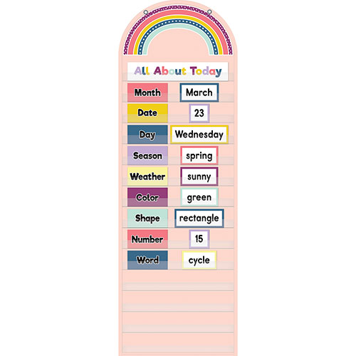 Teacher Created Resources Oh Happy Day Rainbow 14 Pocket Chart - Theme/Subject: Fun - Skill Learning: Rainbow