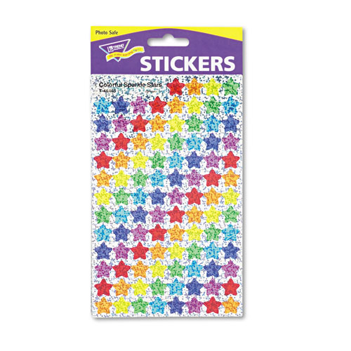 Trend Enterprises SuperSpots and SuperShapes Sticker Variety Packs, Sparkle Stars, 1,300/Pack