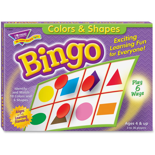 Trend Enterprises Colors And Shapes Bingo, for Ages 3 And Up