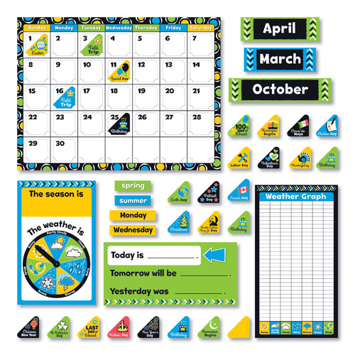 Trend Enterprises Bold Strokes Calendar Bulletin Board Set, Assorted, 18 1/4" x 31"