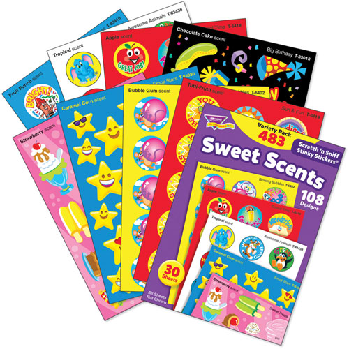 Trend Enterprises Stinky Stickers Variety Pack, Sweet Scents, 483/Pack