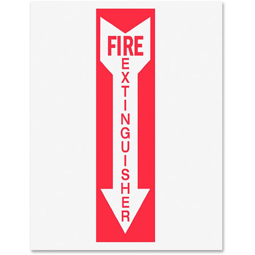 Tarifold Safety Sign Inserts-Fire Extinguisher, Red/White