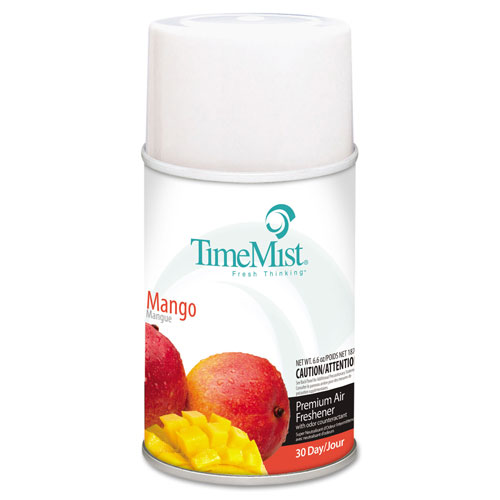 Timemist Premium Metered Air Freshener Refill, Mango, 6.6 oz Aerosol, 12/Carton