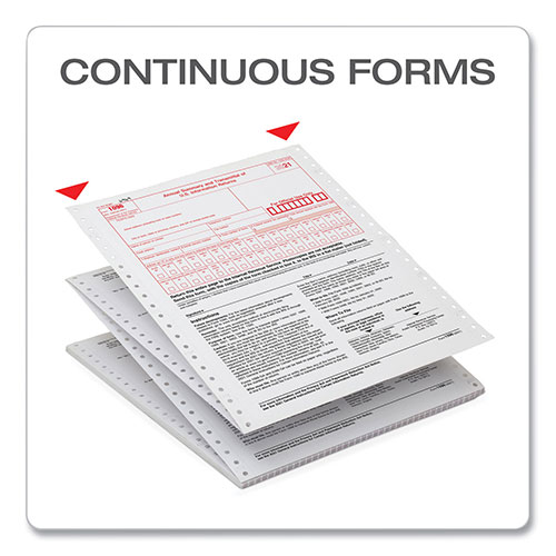 TOPS 1096 Summary Transmittal Tax Forms, Two-Part Carbonless, 8 x 11, 1/Page, 10 Forms