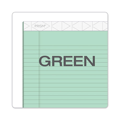 TOPS Prism + Colored Writing Pads, Wide/Legal Rule, 50 Pastel Green 8.5 x 11.75 Sheets, 12/Pack