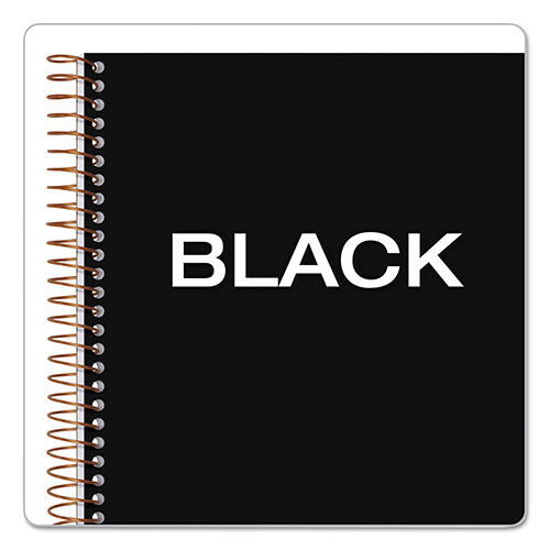 TOPS JEN Action Planner, 1 Subject, Narrow Rule, Black Cover, 8.5 x 6.75, 84 Sheets