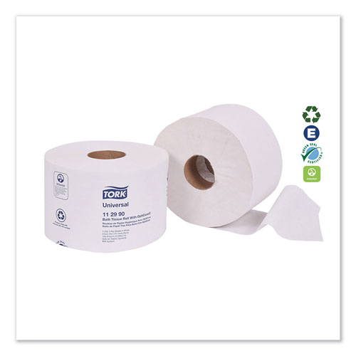 Tork Universal Bath Tissue Roll with OptiCore, Septic Safe, 1-Ply, White, 1755 Sheets/Roll, 36/Carton