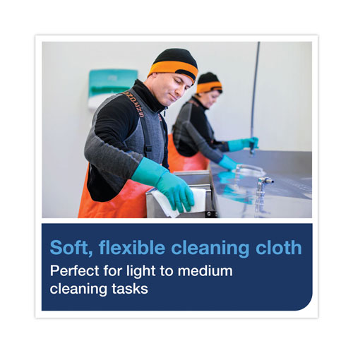 Tork Industrial Cleaning Cloths, 1-Ply, 16.34 x 14, Gray, 120 Wipes/Pack, 4 Packs/Carton
