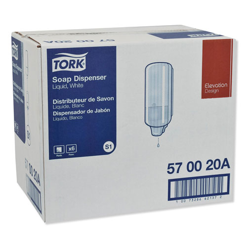 Tork Elevation Liquid Skincare Dispenser, 1 L Bottle; 33 oz Bottle, 4.4