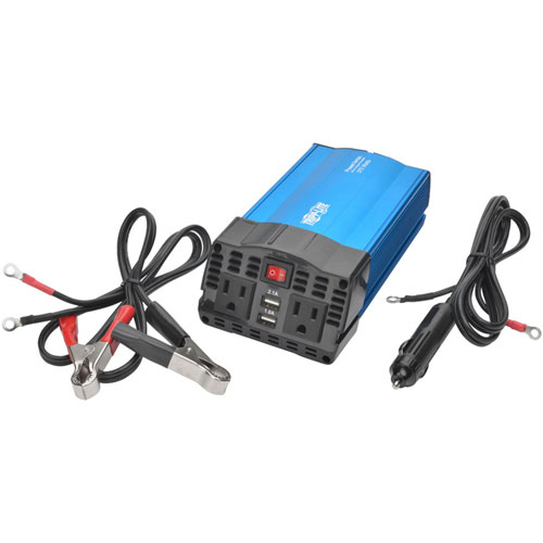 Tripp Lite 375W Car Power Inverter 2 Outlets 2-Port USB Charging AC to DC - Input Voltage: 12 V DC - Output Voltage: 120 V AC - Continuous Power: 375 W