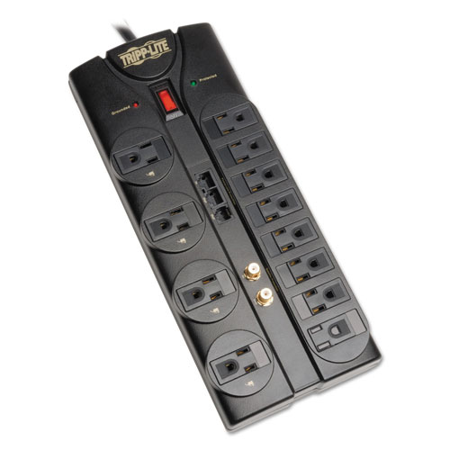 Tripp Lite Protect It! Surge Protector, 12 Outlets, 8 ft. Cord, 2880 Joules, Black