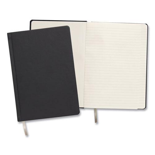 TRU RED™ Hardcover Business Journal, Narrow Rule, Black Cover, 8 x 5.5, 96 Sheets