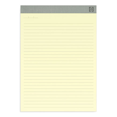 TRU RED™ Notepads, Wide/Legal Rule, Canary Sheets, 8.5 x 11.75, 50 Sheets, 12/Pack