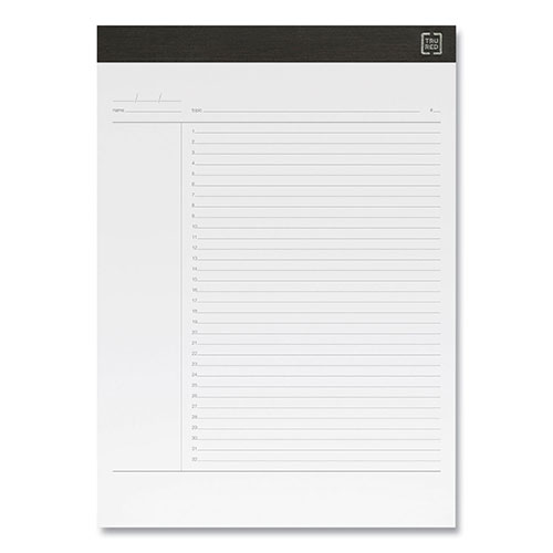TRU RED™ Notepads, Project Planner Format Ruled, White Sheets, 8.5 x 11.75, 50 Sheets, 6/Pack