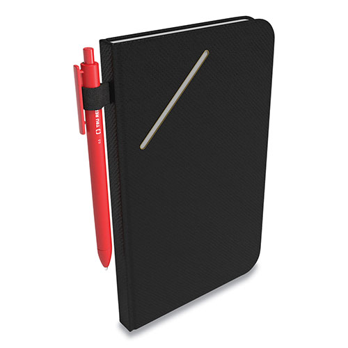 TRU RED™ Medium Starter Journal, Narrow Rule, Black Cover, 5 x 8, 192 Sheets