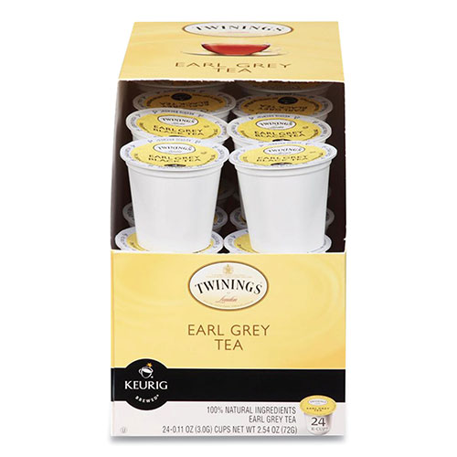 Twinings Tea K-Cups, Earl Grey, 0.11 oz K-Cups, 24/Box