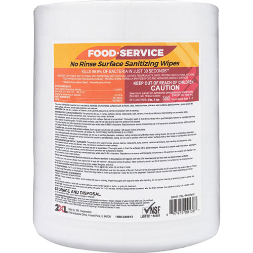 2XL CareWipes Surface Sanitizing Wipes, 10 x 10, 500/Bag, 2/CT