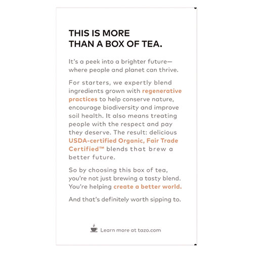 Seattle's Best® Tea Bags, Organic Refresh Mint, 16/Box, 6 Boxes/Carton