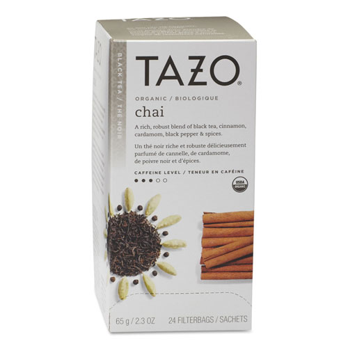 TAZO® Chai Organic Black Tea, Filter Bag, 24/Box