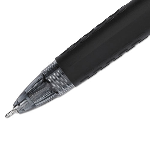 Uni-Ball Signo 207 Needle Point Retractable Gel Pen, 0.7mm, Black Ink/Barrel, Dozen