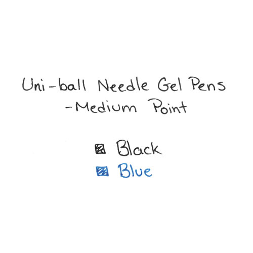 Uni-Ball Signo 207 Needle Point Retractable Gel Pen, 0.7mm, Black Ink/Barrel, Dozen