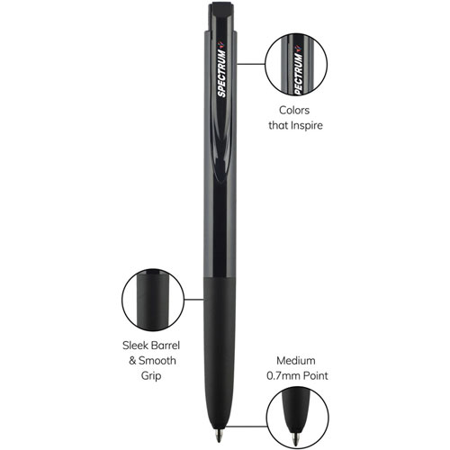Uni-Ball Spectrum Gel Pen - 0.7 mm Pen Point Size - Multi Gel-based Ink - 4 / Pack