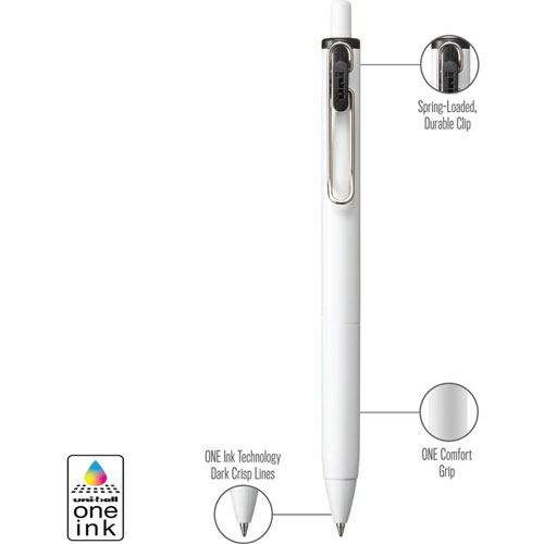 Uni-Ball UB One Gel Pens - 0.7 mm Pen Point Size - Multi Gel-based Ink - 4 / Pack