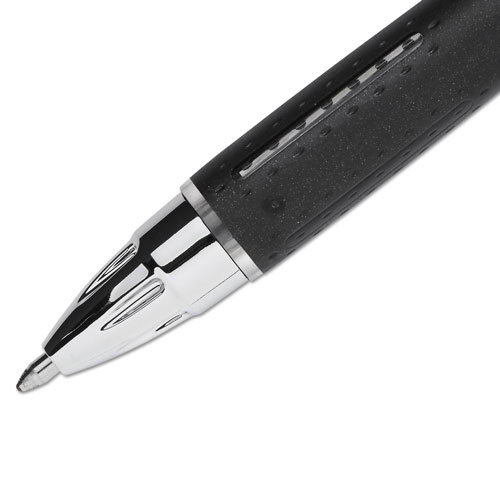 Uni-Ball Jetstream Retractable Ballpoint Pen, Bold 1mm, Black Ink, Black Barrel