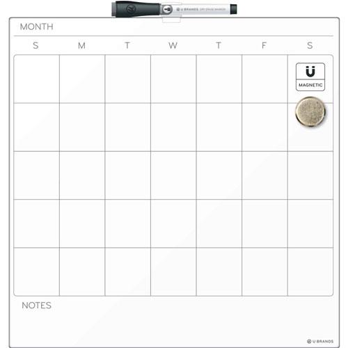 U Brands Dry-Erase Board, Calendar, Magnetic, 14