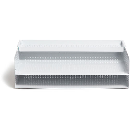U Brands Perforated Paper Tray - Durable - White - Metal
