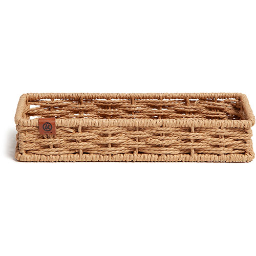 U Brands Woven Catch-All Tray - 1 Compartment(s) - Sturdy - Brown