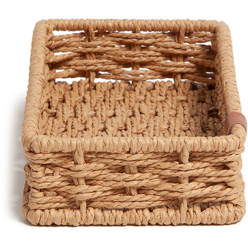 U Brands Woven Catch-All Tray - 1 Compartment(s) - Sturdy - Brown