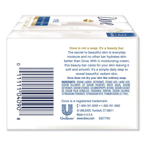 Unilever White Beauty Bar, Light Scent, 3.17 oz, 12/Carton