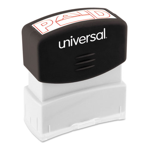 Universal Message Stamp, PAID, Pre-Inked One-Color, Red