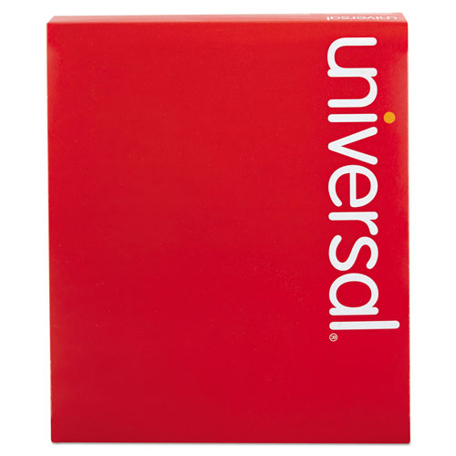 Universal Four-Section Pressboard Classification Folders, 1 Divider, Letter Size, Red, 10/Box