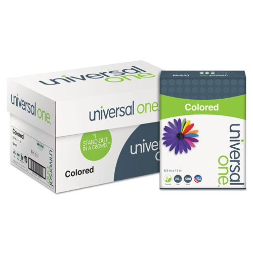 Universal Deluxe Colored Paper, 20lb, 8.5 x 11, Green, 500/Ream
