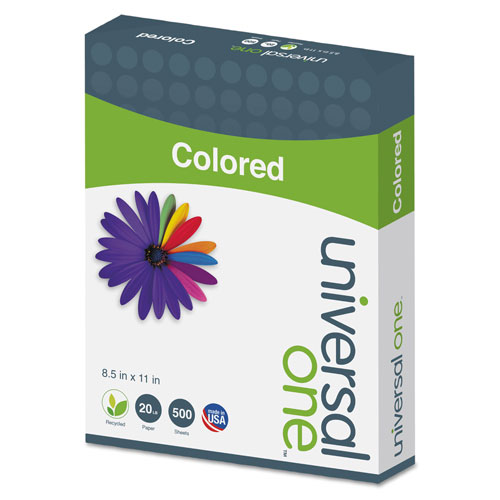 Universal Deluxe Colored Paper, 20lb, 8.5 x 11, Goldenrod, 500/Ream