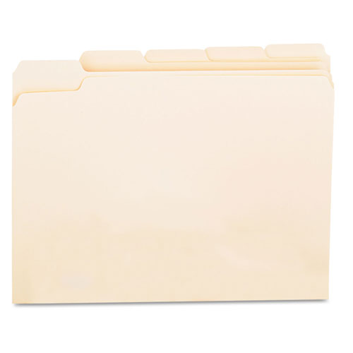 Universal Top Tab File Folders, 1/5-Cut Tabs: Assorted, Letter Size, 0.75