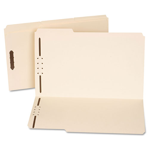 Universal Reinforced Top Tab Folders with Two Fasteners, 1/3-Cut Tabs, Legal Size, Manila, 50/Box