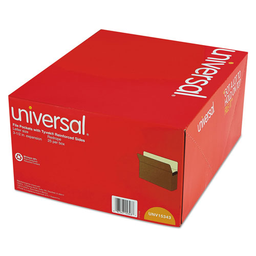 Universal Redrope Expanding File Pockets, 3.5