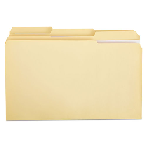 Universal Double-Ply Top Tab Manila File Folders, 1/3-Cut Tabs, Legal Size, 100/Box